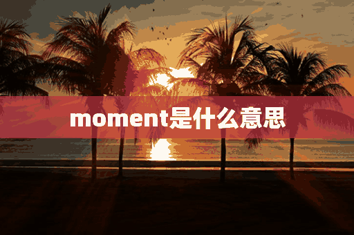 moment是什么意思